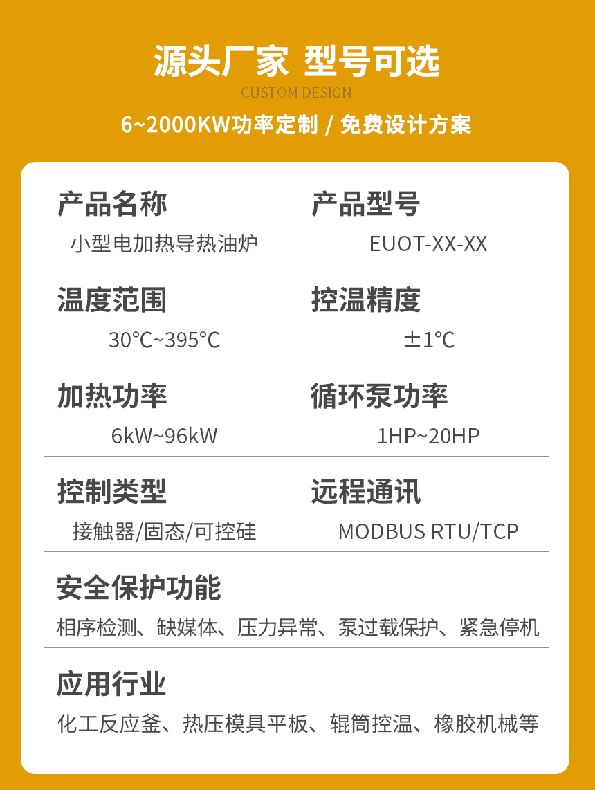 36KW電加熱導熱油爐參數